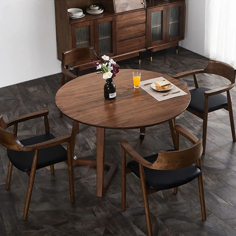 V shape pedestal walnut mahogany oak ash rubber teak solid wood dining room furniture 8 person 10 chairs round dinner tables