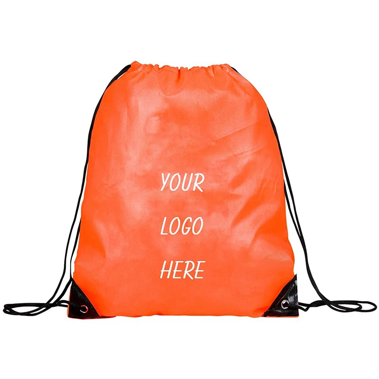 2021 custom logo Promotional waterproof sport shoe polyester drawstring bags