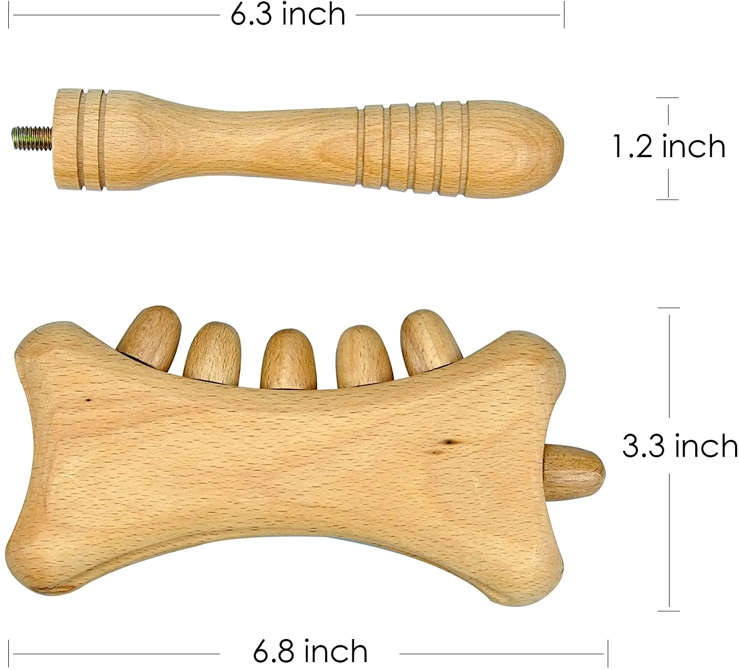 Lymphatic Drainage Gua Sha Tools Wood Therapy Massage Tools