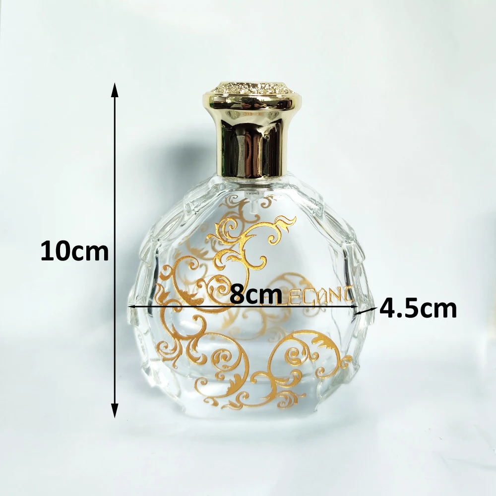 China factory hot sale fast response customized dubai saudi arabic luxury hotstamp logo black perfume bottle with zinc alloy cap