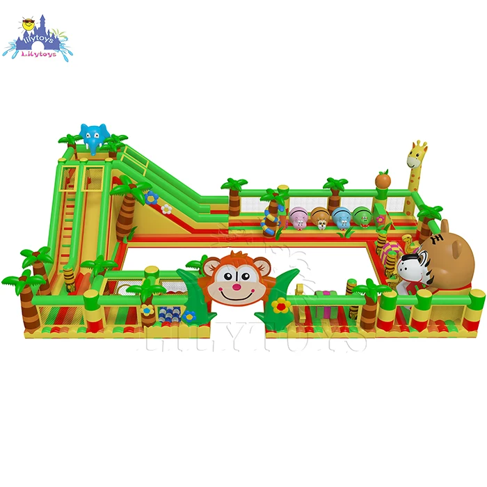  Надувная игровая площадка lilytoys тематический парк джунглей для детей и взрослых уличная горка оборудование парка