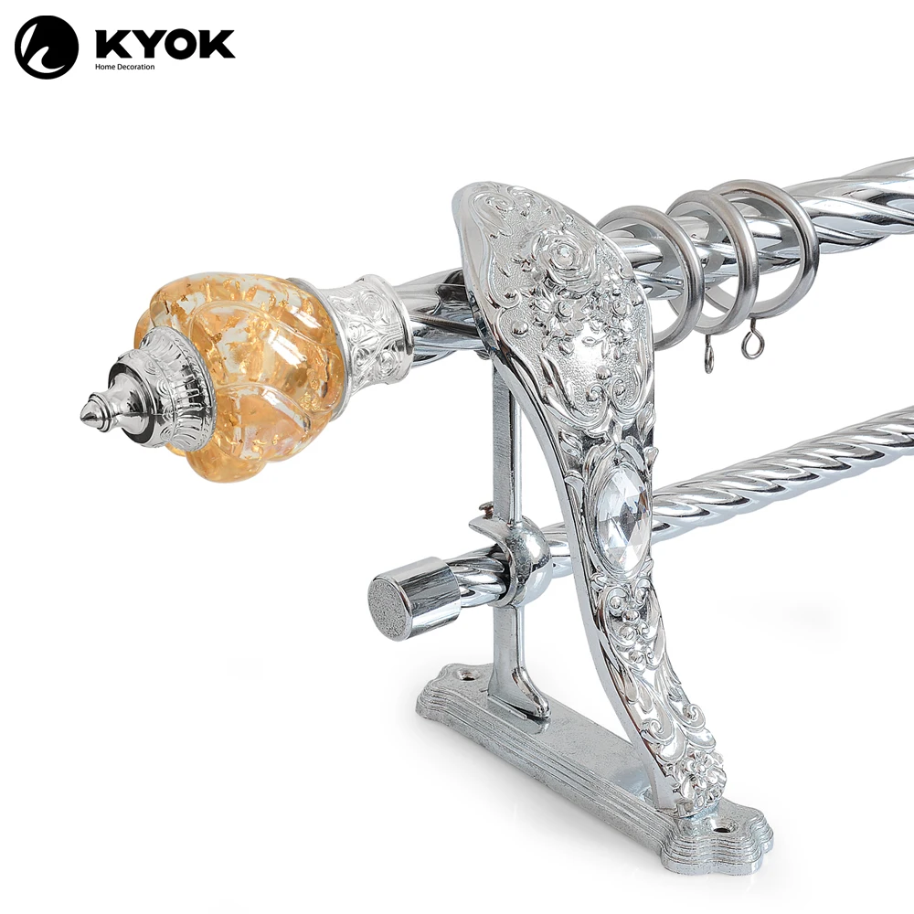 Красивый дизайн; Щепка шпили занавеска жердь 28*22 мм двойной Аксессуары для штор