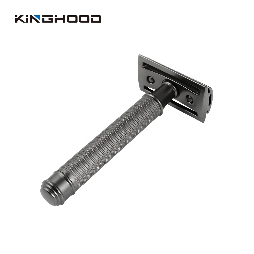 Traditional Design High Quality Mens Copper Metal Handle Double Edge 3 Pieces Shaving Safety Razor