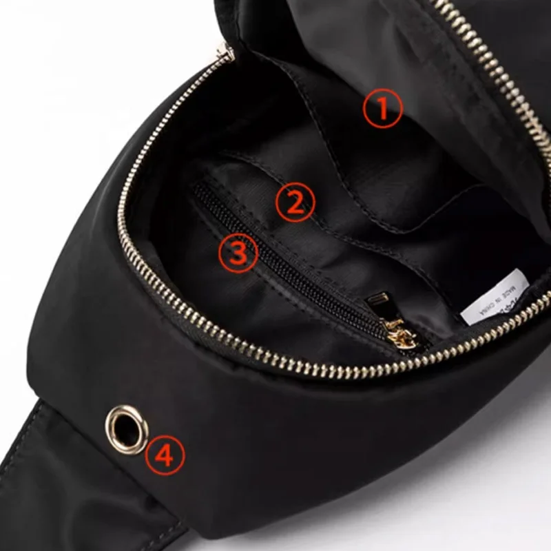 One Strap Small Black Sling Bag Crossbody Backpack Shoulder Bag for Men Women Hiking Walking Biking Travel Cycling