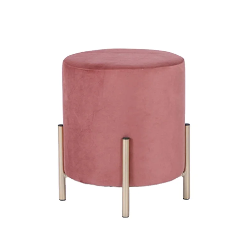 Stool New Sale Dining Round Modern Living Room Furniture Gold Metal Chairs Velvet Stools