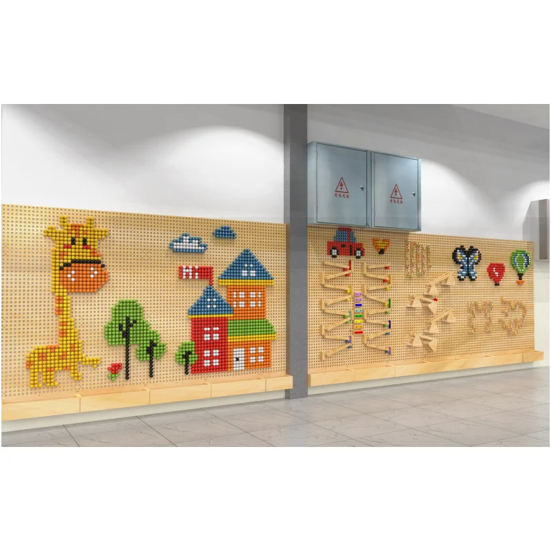2024 Hot Selling STEM Unisex Emotional Education Wooden Wall Toy Set for Kids Learning