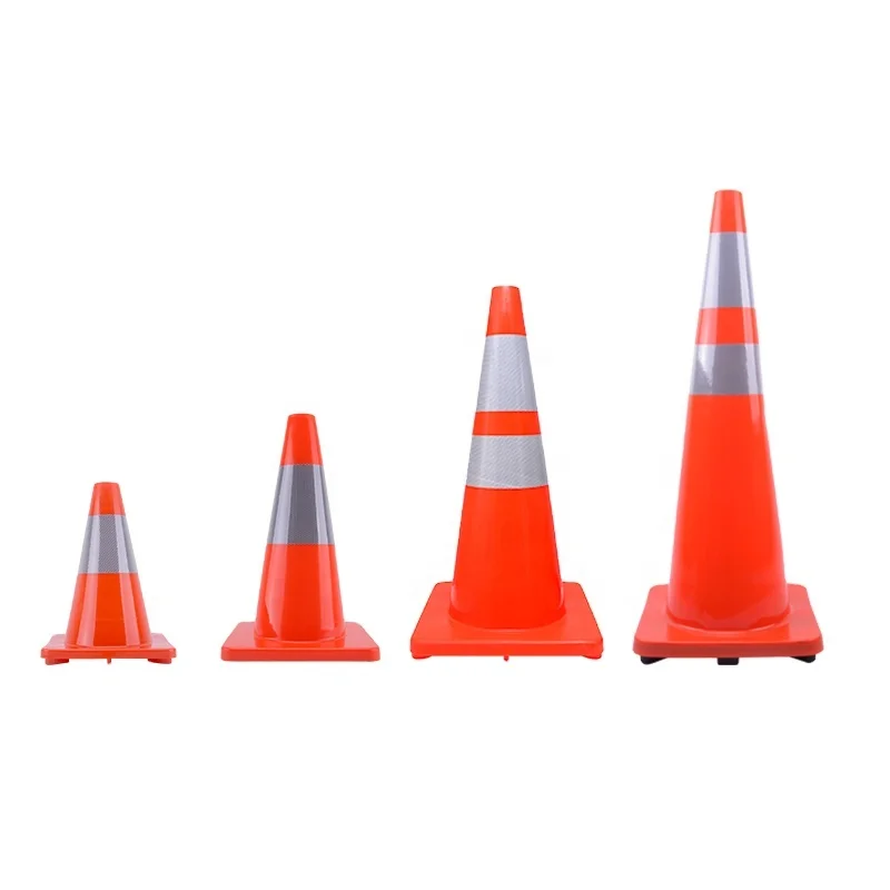 90cm 35 inches  height high visibility reflective PVC traffic road safety  cone safety equipment