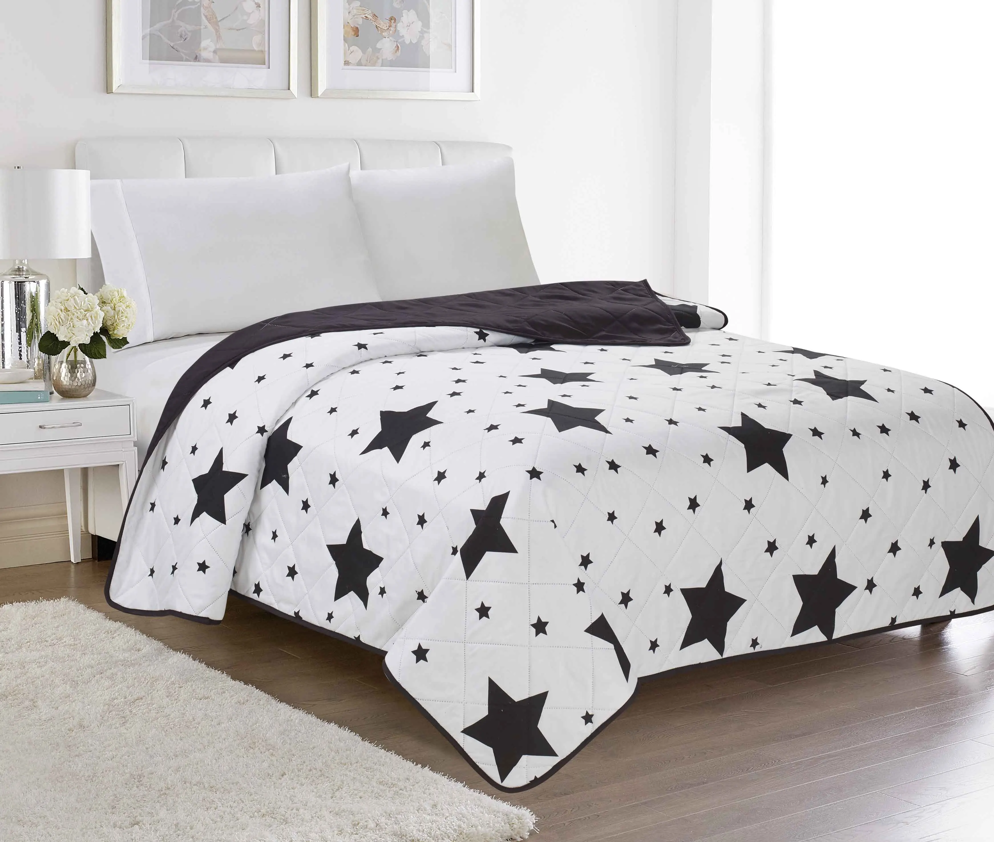 
Amazon Cheap Price Wholesale Reversible Printed Bedspread Bedsheets Comforter Set 