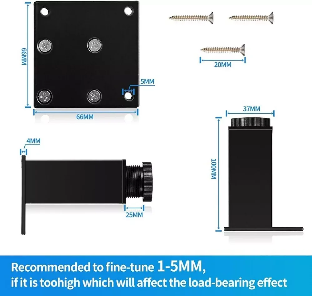 Adjustable Metal Furniture Legs Modern Replacement Feet For Bed Sofa Cabinet