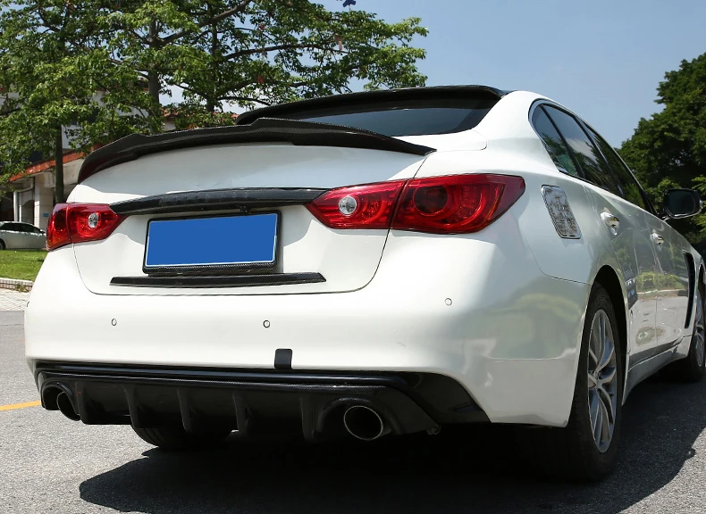 Carbon Fiber Q50 Sport Car Trunk Spoiler for Infiniti Q50 Premium Sedan 4-Door 2014-2020