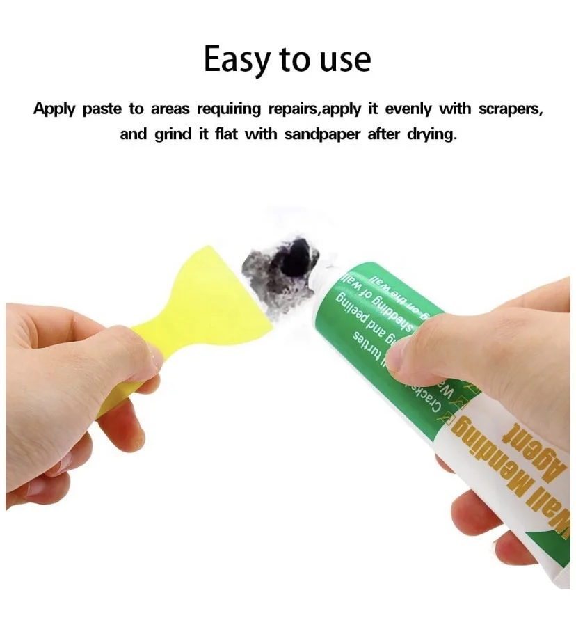 The Holes and Crack in Wall Surface You Can Also Use The Wall Door Frame Floor Gap Wall Mending Agent 100g Acrylic White