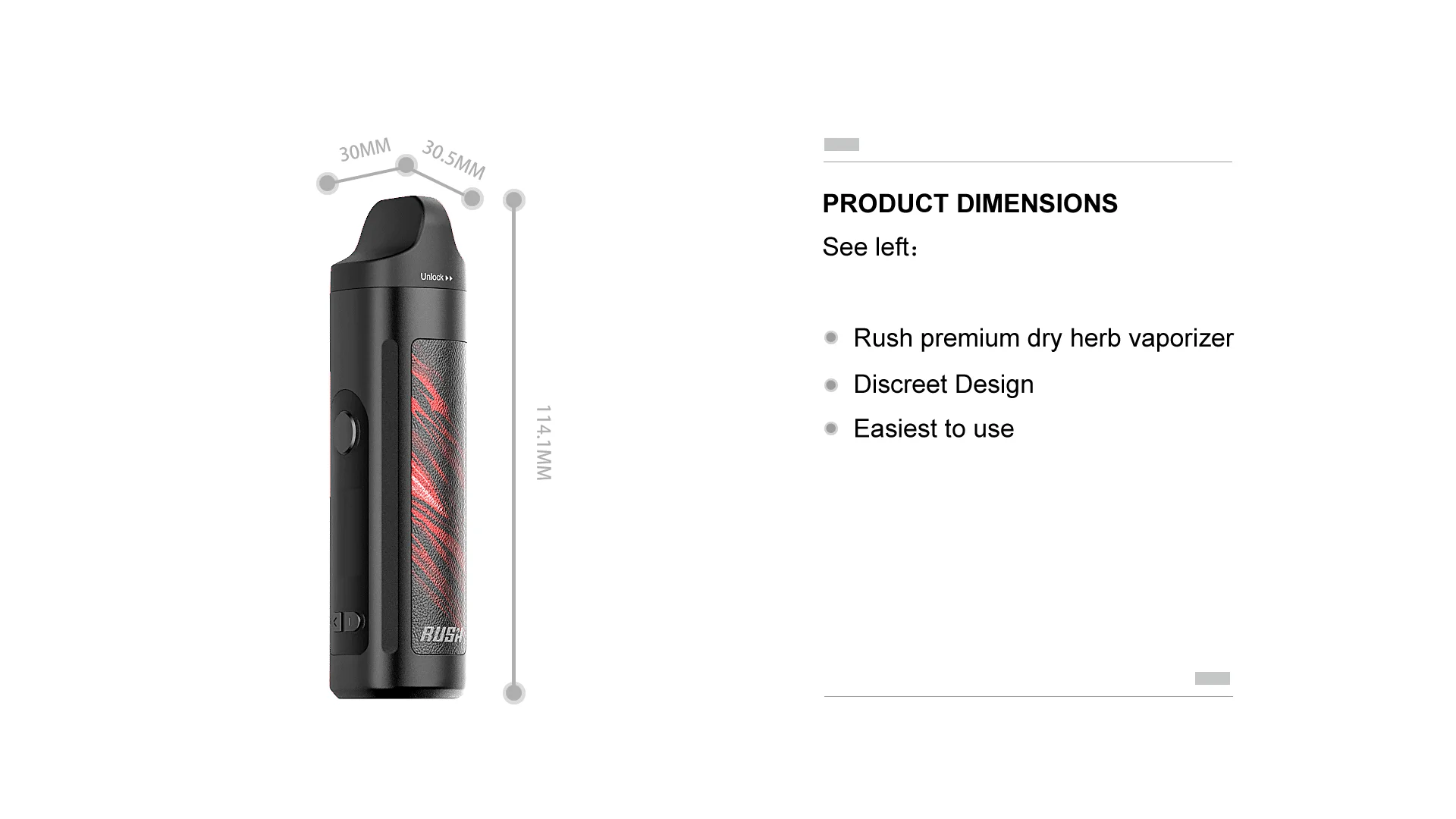 
Latest Intellisense Hybrid vaporiser for dry herb Weecke Rush,original factory supply high quality vape pen 