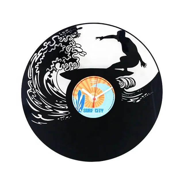 black acrylic vinyl clock