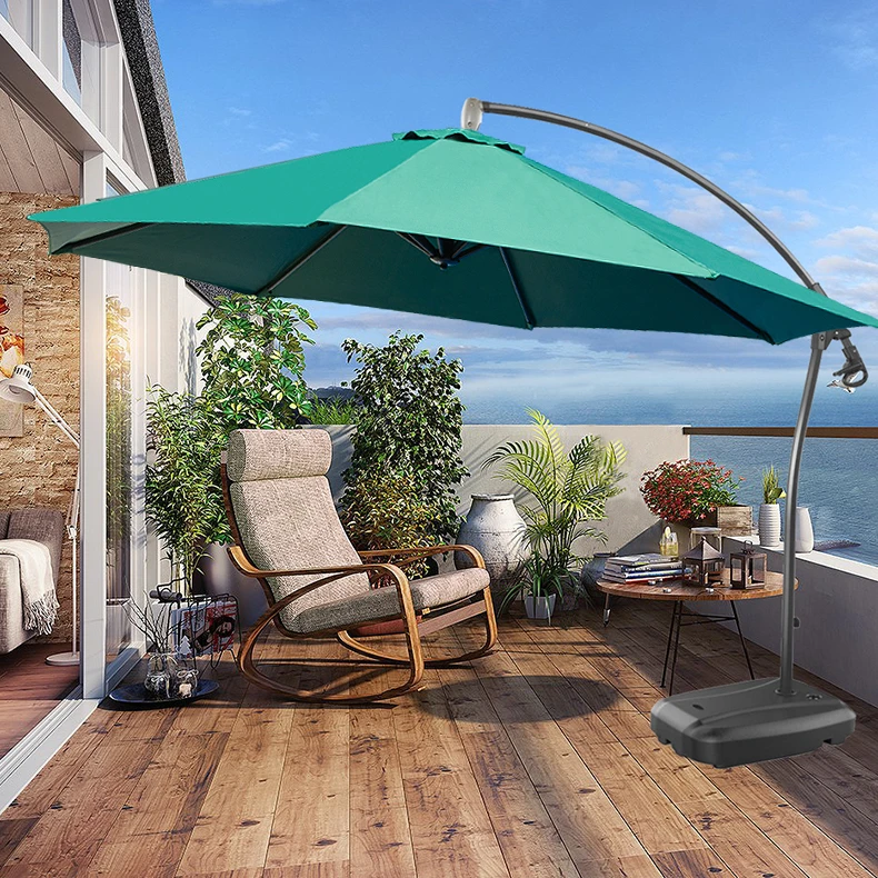 Best Sale 3m Waterproof Patio Outdoor Market Banana Parasols Big Garden Umbrella