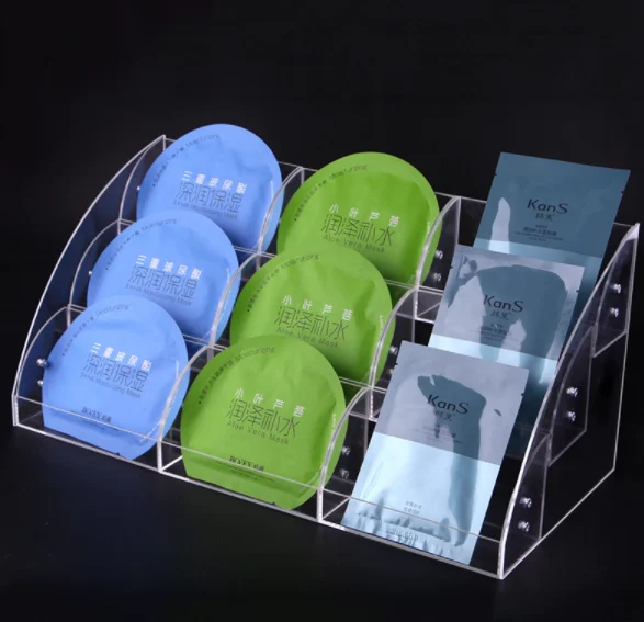 Custom Acrylic facial cleanser display rack cosmetic holder