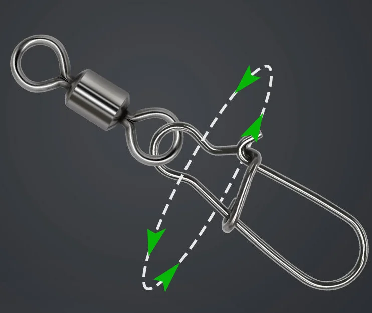 Connector enhancer pin 8 ring quick fishing swivels