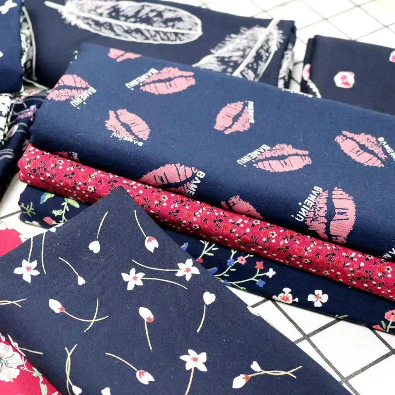2021 Printed Rayon Twill Fabric Custom Printed Satin Fabric For Women Dress