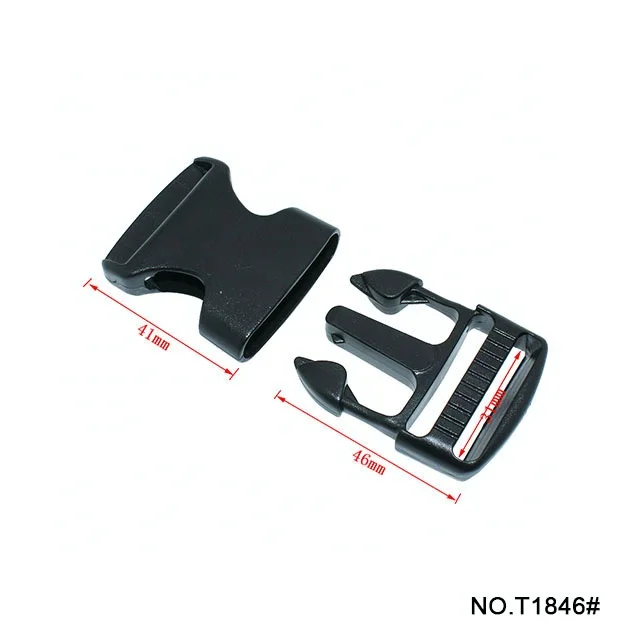 TANAI High quality plastic side release buckle plastic insert press button buckle adjustable pet collar latch