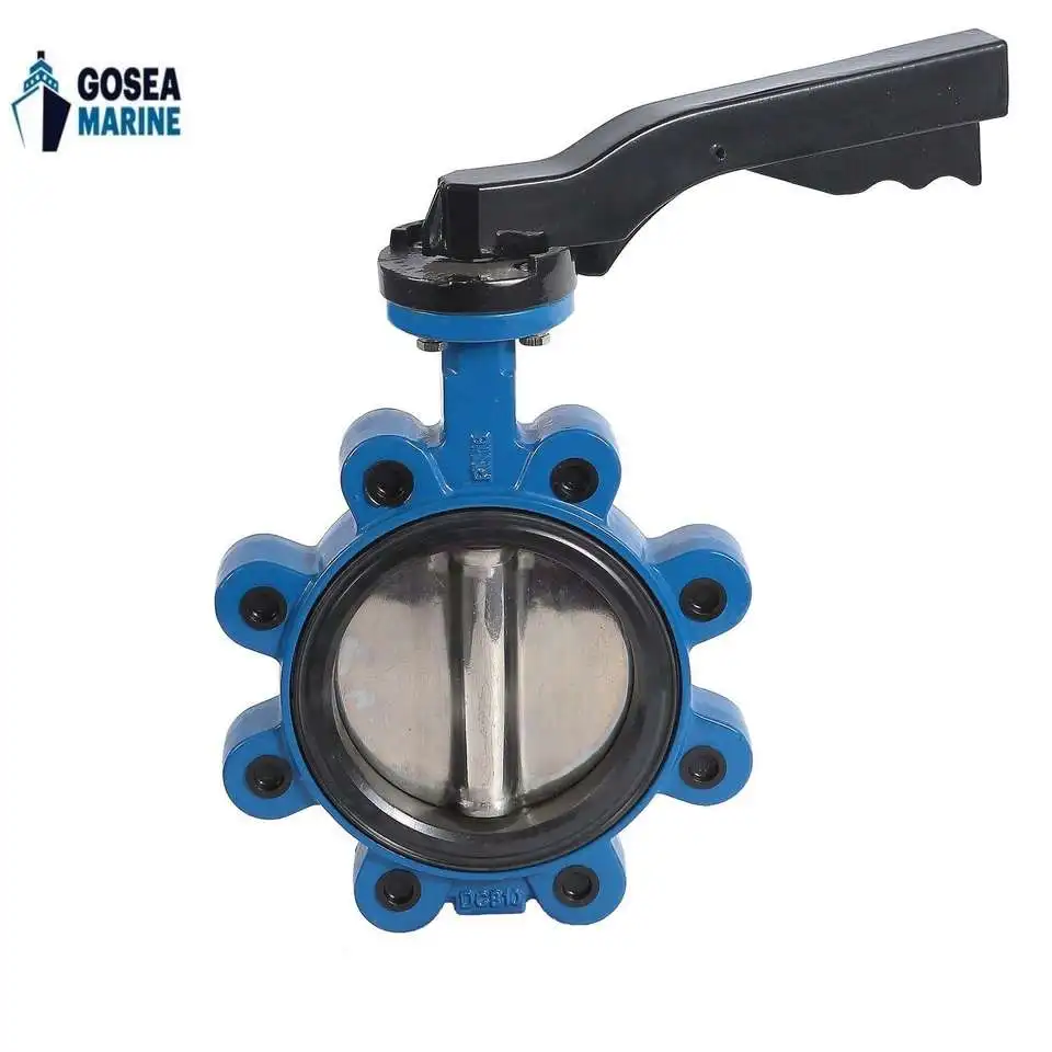 Marine Butterfly valve China supplier Best Selling Cast Iron Marine Butterfly Valve with Trigger Handle and Silicone Seal