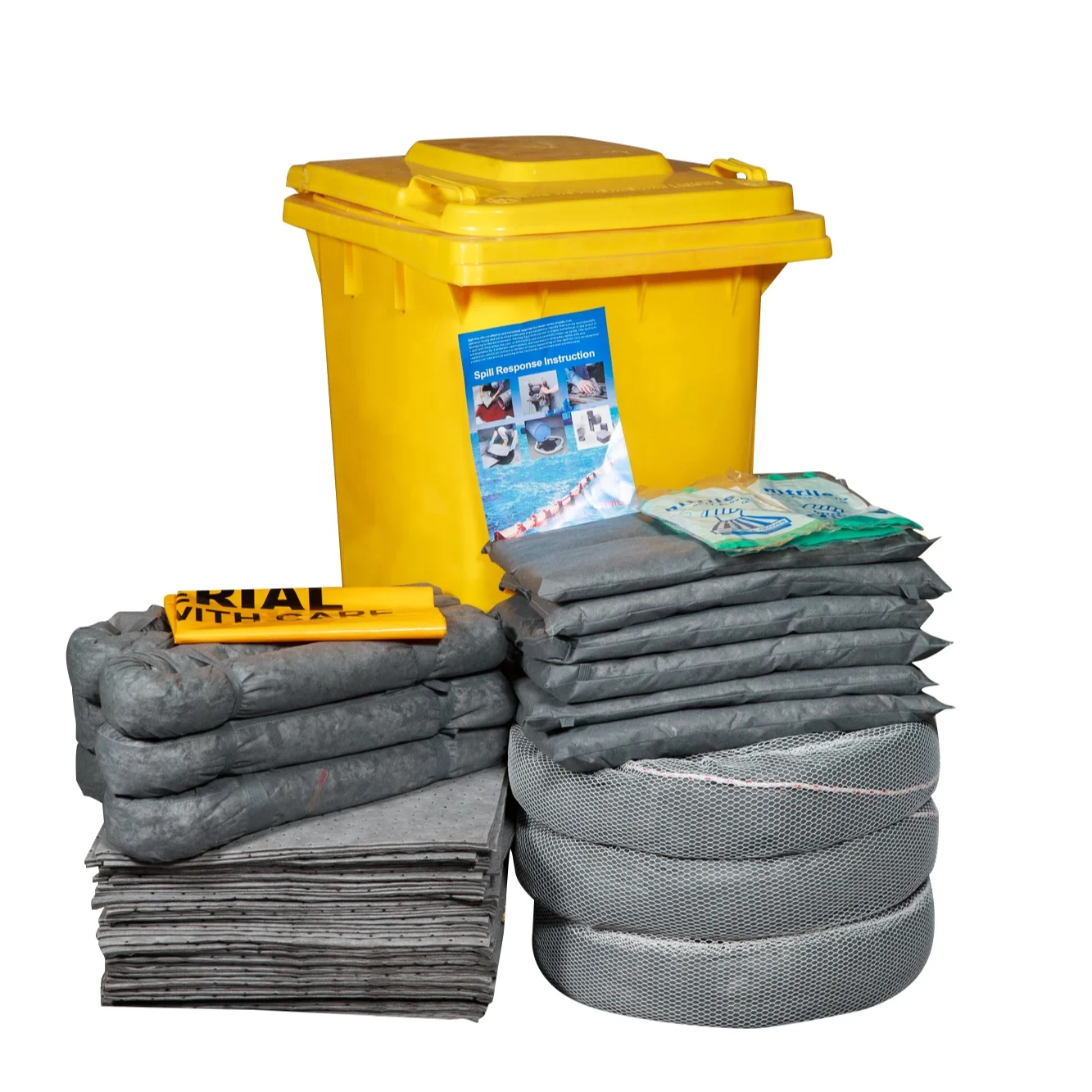 2024 240 л универсальные комплекты для разлива жидкости, аварийная разлива, высокая впитываемость
