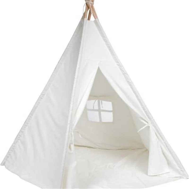 kids play teepee tent eco-friendly cotton canvas tent