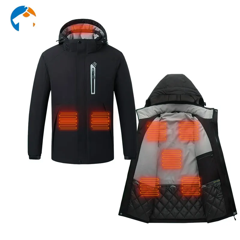 Winter thermal jacket windbreaker electrically heated jacket usb heater coats slim fit heated jacket for winter