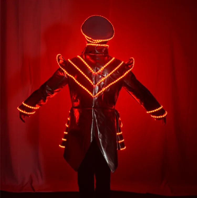 Full Color LED Performance Outfits Luminous costumes  Tron dance LED Light Costume