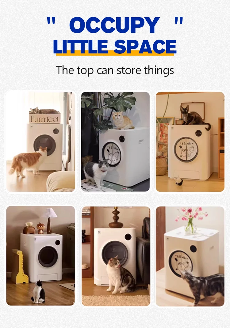 Pet Waste Disposal Automatic Electric 2024 Enclosed Large Toilet Smart For Cats Semi Robot Automatic Cat Litter Box