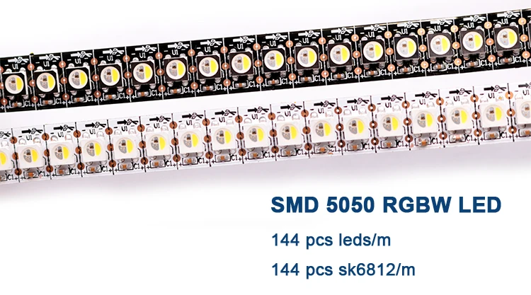 Flexible SK6812 LED strip light smd5050 RGBW led lights 144led 5V smart strip led IP20 IP65 outdoor strip light RGBW SK6812