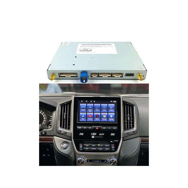 Hot Selling  Wireless CarPlay Android Auto For Landcruiser android 13 video interface LC200 Carplay Module Play YouTube Netflix