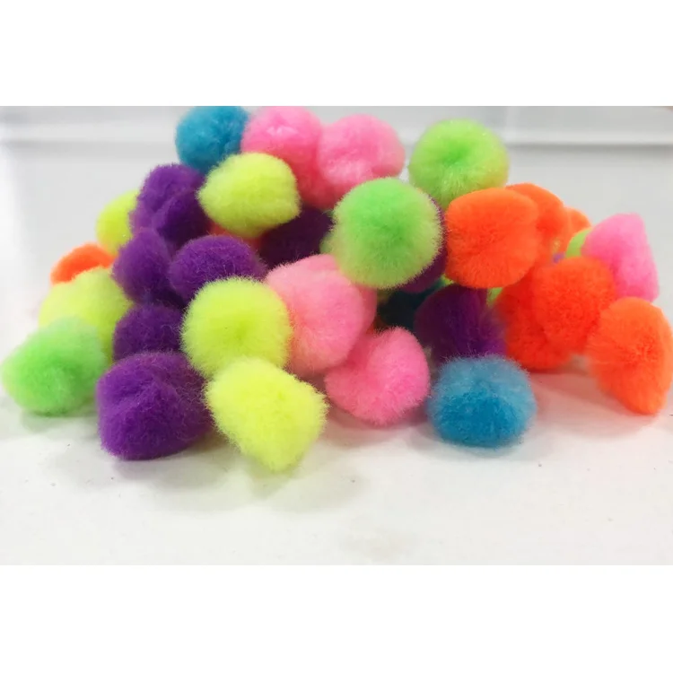 Assorted Acrylic Pompoms Multicolor Arts And Crafts Pom Poms Balls For Diy Party Decorations Pompom