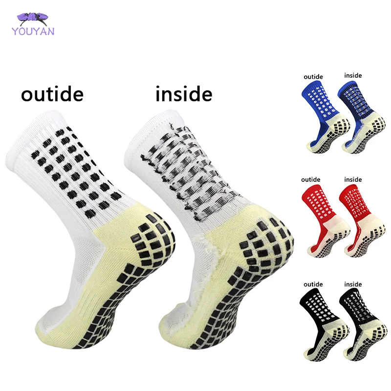 2023 New Men Women Double Sided Adhesive Sports Soccer Socks Silicone Non-Slip Grip Cycling Sports football Socks