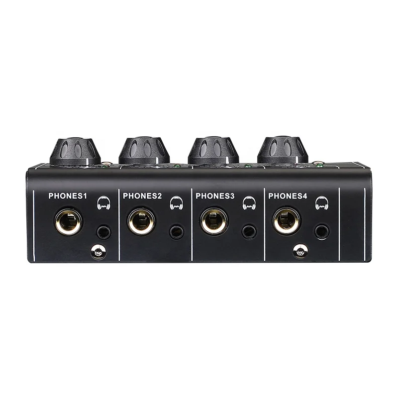 TEYUN PH4 mini  Mixer audio 4 Channel headphone distributor mobile phone computer Audio Mixer