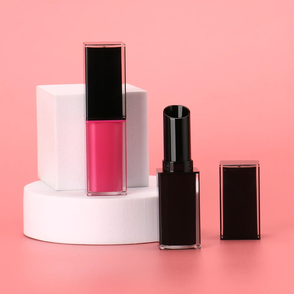 OMI Custom Logo Square Lipstick Tubes Luxury lipstick Packaging Unique New lip stick tubes for Cosmetics empty lipstick tube
