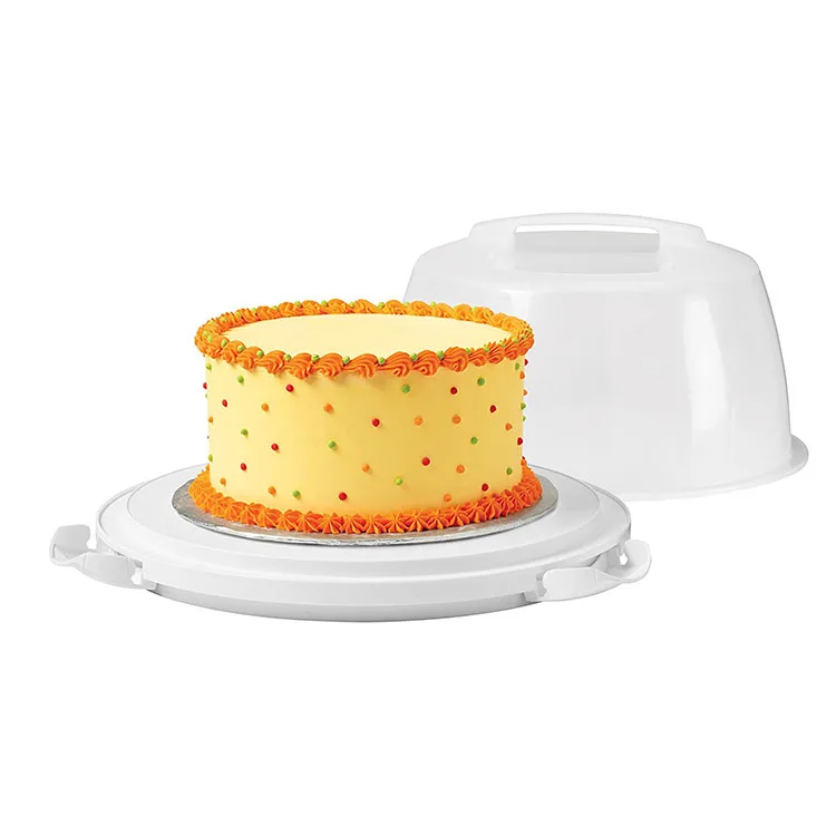 Bakeware food grade plastic cake storage carrier box  Cake Carrier and Server with Locking Lid