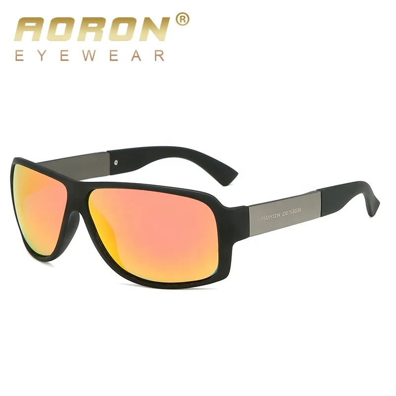 Aoron OEM изготовленный на заказ логотип Солнцезащитная пляжная силы черные мужские поляризованные солнцезащитные очки спортивные оптом A600