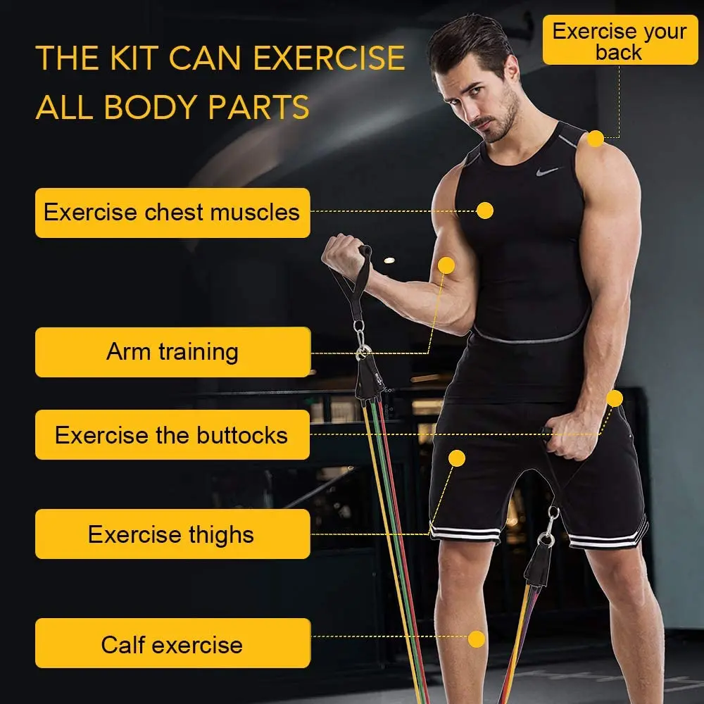 Тяговые Эспандеры с ручками Home 11 шт. 11 шт. шт. Эспандеры