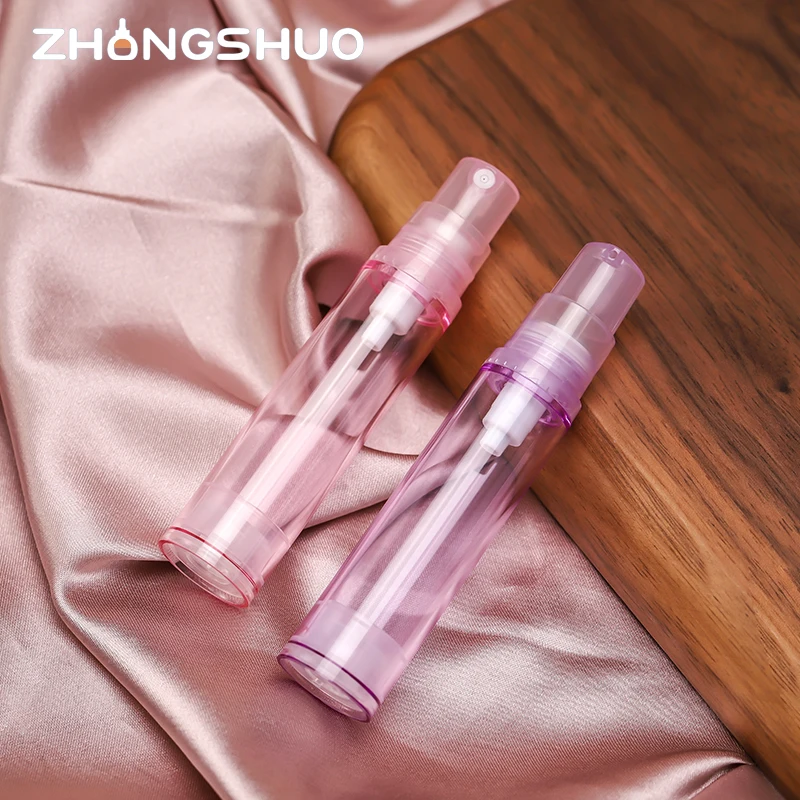 hot sales mini 10ml mist spray bottle pink refillable spray bottle and 10ml pen mini blue pump plastic cosmetic bottle