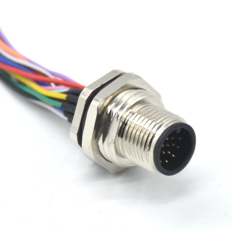 Cost-effective alternative products circular industrial socket M12 male 17 pin connector