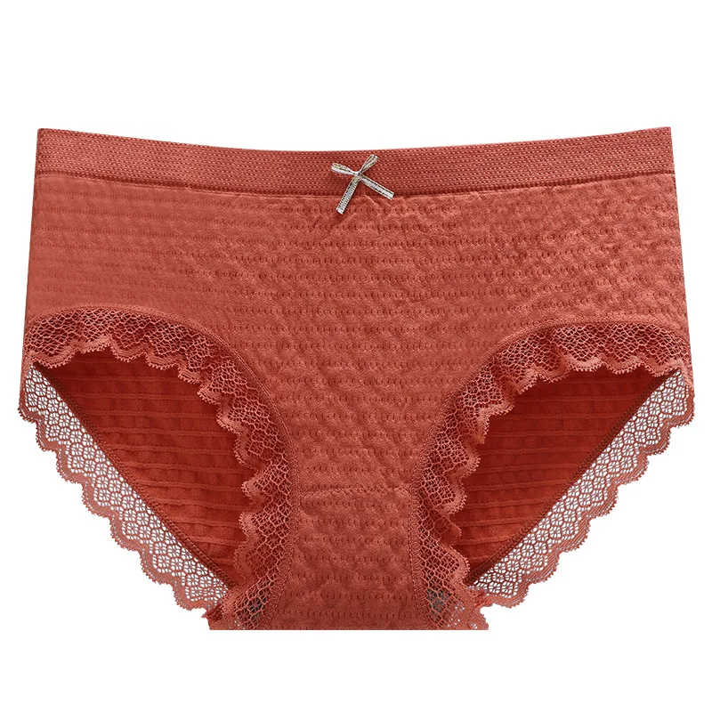 Breathable Comfort Briefs Cotton Lady Panties Print New Plain Dyed Arriving and Design Lace Knitted Woman for Women Adults