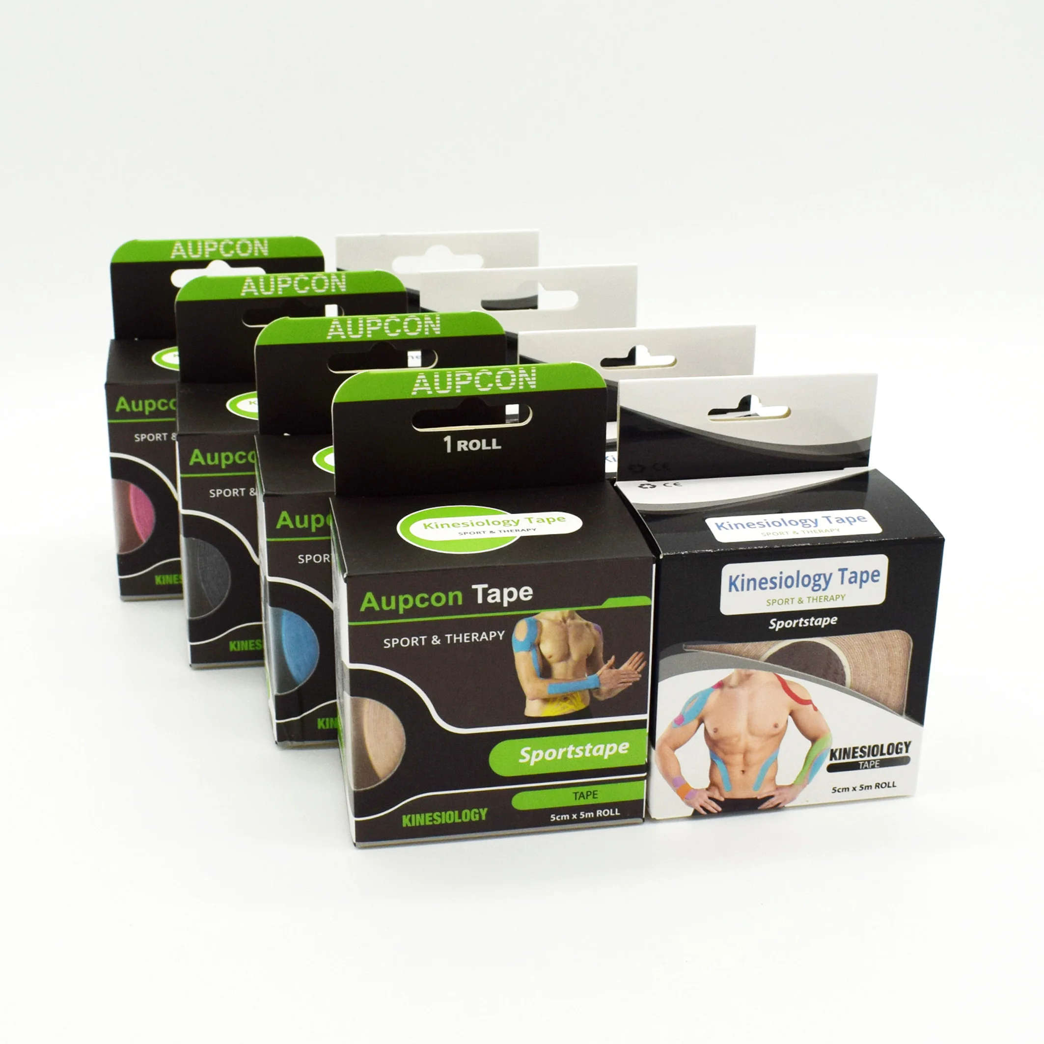 Hot sale 5cm*5m Shoulder Back Muscles Joints Sports Tape muscle bandage color box package