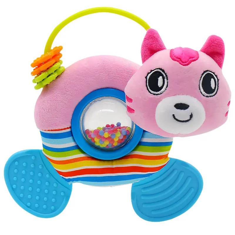 Мягкий мультяшный слон Кот плюшевый мягкий детский ручной звонок кольцо игрушка ручной встряхивание погремушка игрушки с прорезывателем