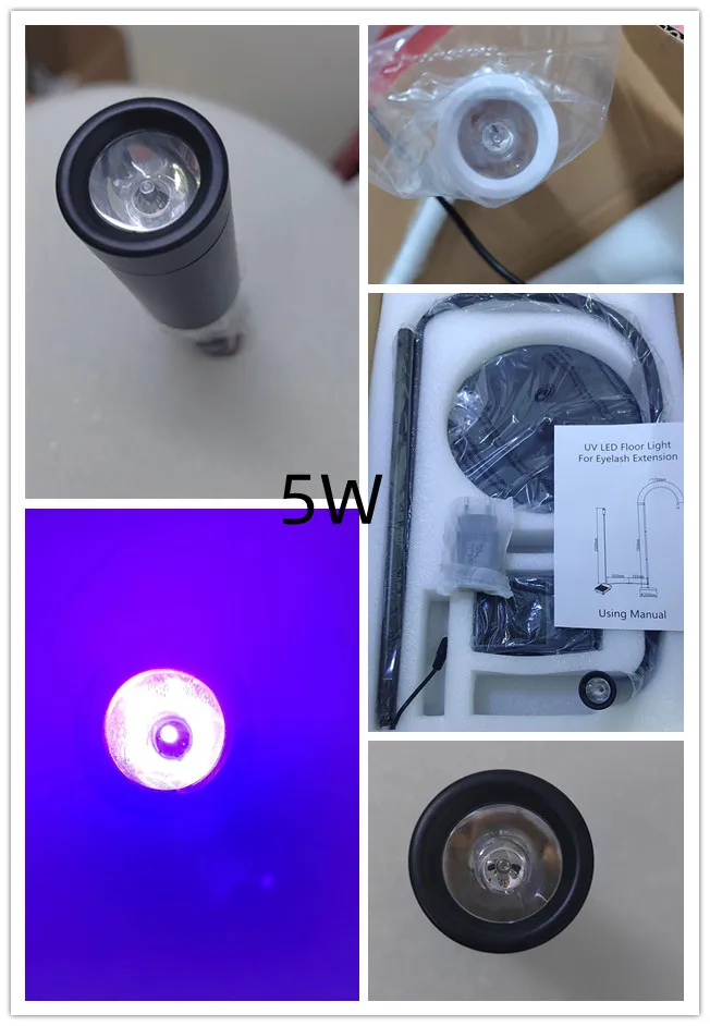 Cosmetics LED UV Light Stand Type Height Adjustable Eyelash Extension Gel Dryer Nail Lamp With Foot Switch Pedal