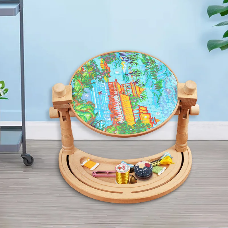 OEM Moon Bay Needlework adjustable cross stitch embroidery frame stand embroidery hoops frames embroidery hoop stand