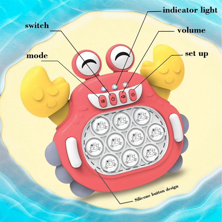 Fashion Fast Push Bubble Game Kids Educational Quick Push Crab Toys Puzzle Game Toys