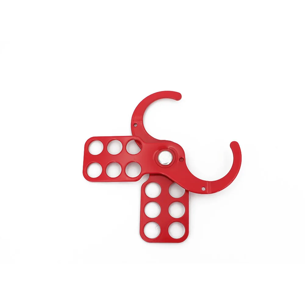 
safety lockout padlock nylon hasp loto device lockout tag out security lock hasp vinyl coated lock out hasp red wholesale 