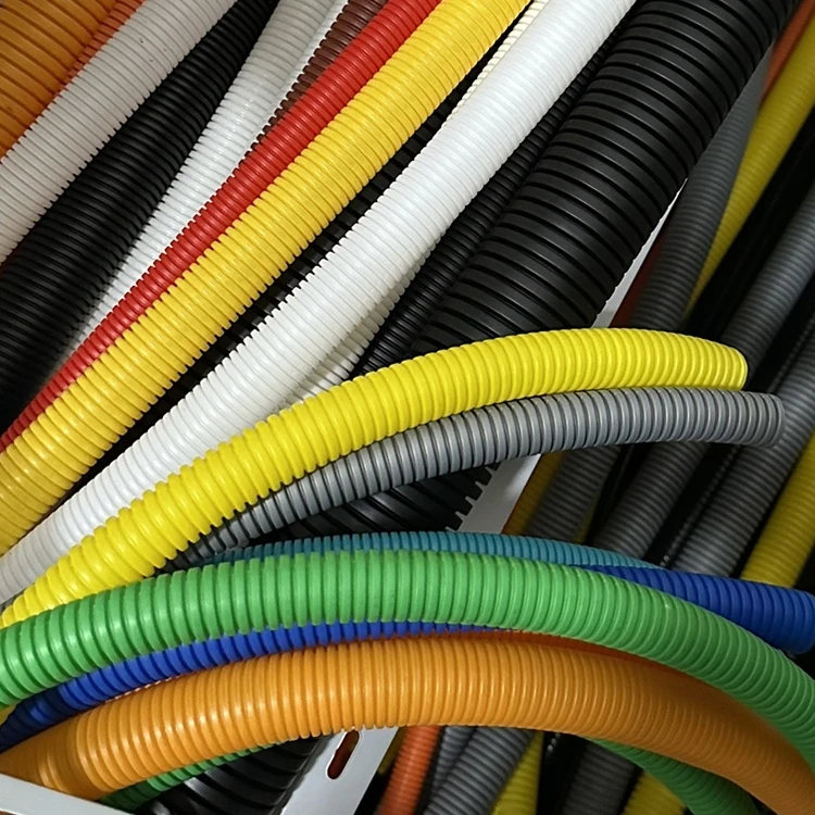 PP Customizable Color Thermoplastic Extrusion Process Corrugated Pipe Discharge Spiral Duct Flame Retardant Hose