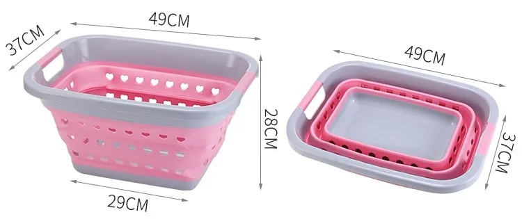 Square Circle Portable Folding Water Container Space Saving Bucket Collapsible basket