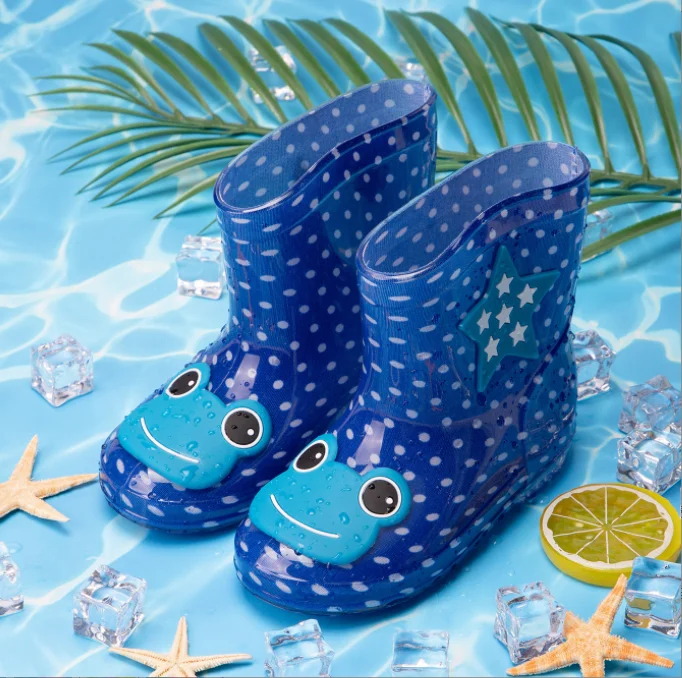 Wholesale Rubber Rainboots Unisex Children PVC Rain Shoes Cartoon Rain Boots For Kids