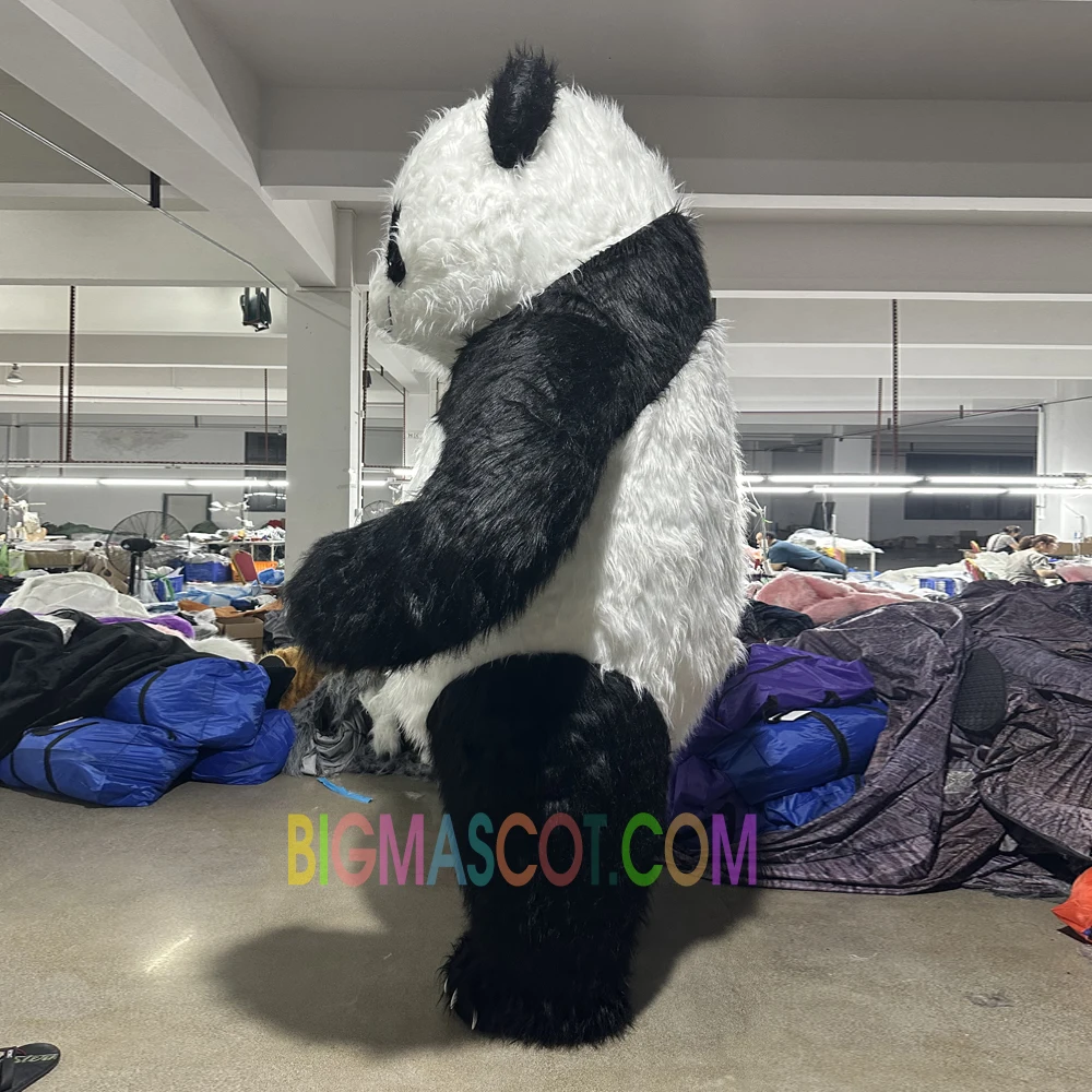 Hot Selling Unisex Adult Halloween Carnival Pink Panda Costume Inflatable Mascot for Stage Performance for Advertising